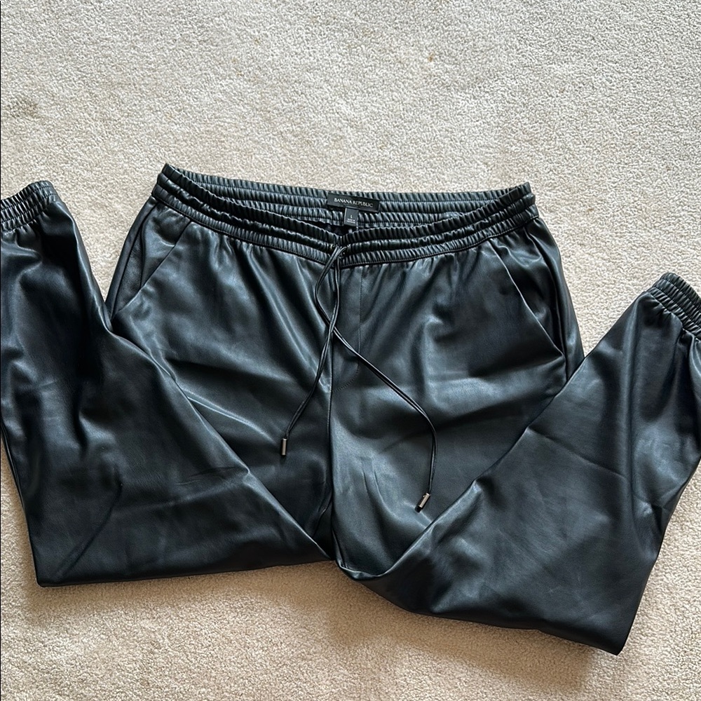 Banana Republic. Vegan leather joggers.